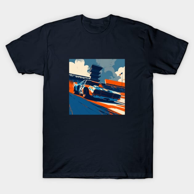 70s Race Car T-Shirt by DavidLoblaw